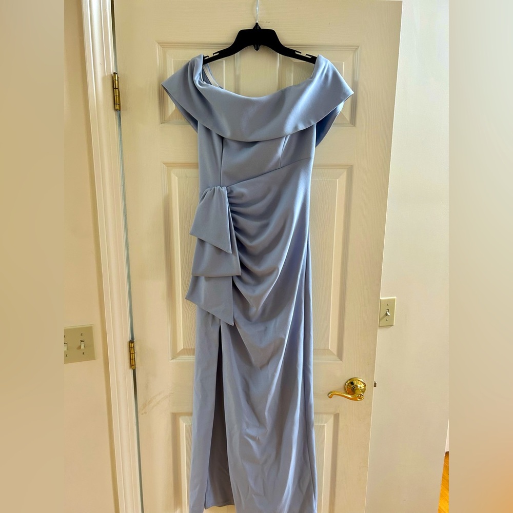 Xscape light blue gown